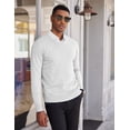 thumbnail image 1 of COOFANDY Men's V Neck Dress Sweater Slim Fit Business Casual Dressy Sweater Shirts Long Sleeve Soft Basic Pullover Sweater, 1 of 9