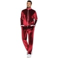 thumbnail image 1 of COOFANDY Mens Tracksuit 2 Piece Set Velour Sweatsuit Jogging Suits Full Zip Jacket Pants Outfits Christmas Gift for Men, 1 of 8
