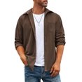 thumbnail image 1 of COOFANDY Men's Waffle Button Down Shirts Casual Long Sleeve Shacket Jacket with Pockets, 1 of 6