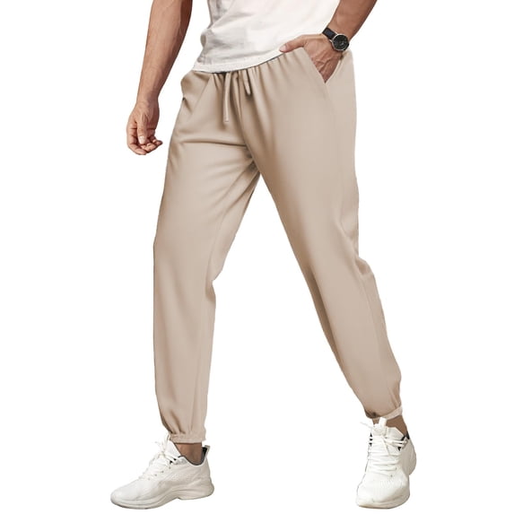 COOFANDY Men's Waffle Jogger Lightweight Drawstring Casual Pants Slim Fit Jogger Sweatpants with Pockets