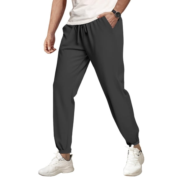 COOFANDY Men's Waffle Jogger Lightweight Drawstring Casual Pants Slim Fit Jogger Sweatpants with Pockets