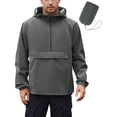 thumbnail image 1 of COOFANDY Men's Waterproof Jacket With Hood - Lightweight Packable Rain Shell Pullover Coat, 1 of 5