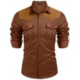thumbnail image 1 of COOFANDY Men's Western Cowboy Shirt Embroidered Long Sleeve Slim Fit Casual Cotton Button Down Hippie Shirts with Pockets, 1 of 6