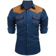 thumbnail image 1 of COOFANDY Men's Western Cowboy Shirt Embroidered Long Sleeve Slim Fit Casual Cotton Button Down Hippie Shirts with Pockets, 1 of 6