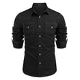 thumbnail image 1 of COOFANDY Men's Western Cowboy Shirts Long Sleeve Cotton Casual Button Down Work Shirt with Pockets, 1 of 6
