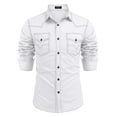 thumbnail image 1 of COOFANDY Men's Western Cowboy Shirts Long Sleeve Cotton Casual Button Down Work Shirt with Pockets, 1 of 6