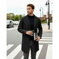 thumbnail image 1 of COOFANDY Men's Wool Blend Peacoat - Winter Trench Style, Notched Lapel & Single Breasted, with Pockets, 1 of 7