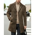 thumbnail image 1 of COOFANDY Men's Wool Blend Peacoat - Winter Trench Style, Notched Lapel & Single Breasted, with Pockets, 1 of 8