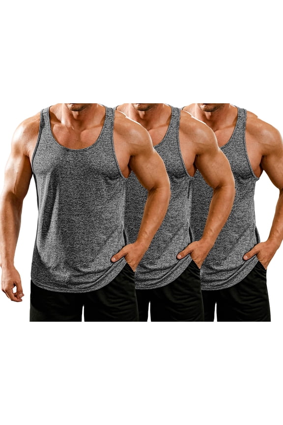 Men's Workout Tank Tops Quick Dry Y-Back Muscle Sleeveless Shirts Stringer Cut off Gym Athletic Running Tanks Top