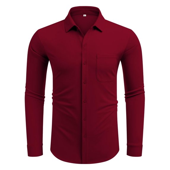 COOFANDY Men's Long Sleeve Button Down Shirt Lightweight Breathable Fitted Shirt