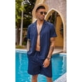 thumbnail image 1 of COOFANDY Men Short Sleeve Shirt and Short Sets Button Down Summer Beach Outfits Set, 1 of 7