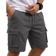 thumbnail image 1 of COOFANDY Mens 9" Cargo Shorts Stretch Waist Shorts Hiking Summer Casual Premium Twill Cotton Short, 1 of 6