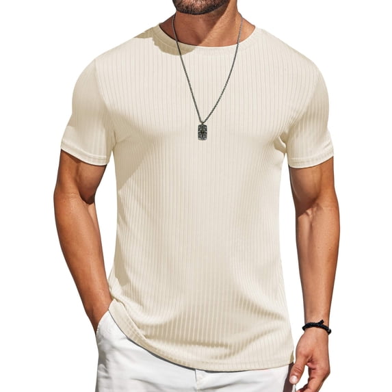 COOFANDY Mens Basic T Shirts Lightweight Beach Shirts Summer T-Shirts Stretch Vintage T Shirts