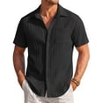 thumbnail image 1 of COOFANDY Mens Beach Shirt Casual Short Sleeve Button Up Shirts Hawii Camp Summer Beach Wear, 1 of 7