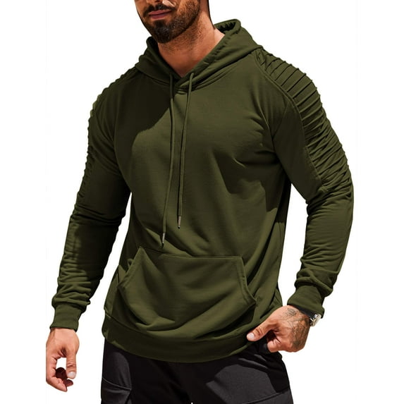 COOFANDY Mens Hoodie Casual Drawstring Athletic Hoodies Hooded Pullover Sweatshirts with Pocket