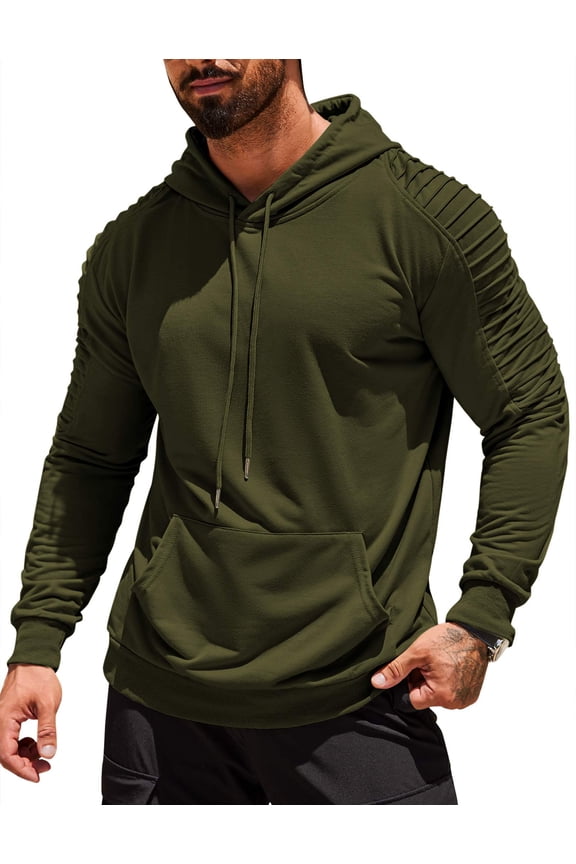 Mens Hoodie Casual Drawstring Athletic Hoodies Hooded Pullover Sweatshirts with Pocket