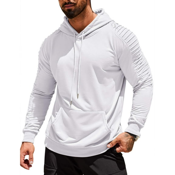 COOFANDY Mens Hoodie Casual Drawstring Athletic Hoodies Hooded Pullover Sweatshirts with Pocket