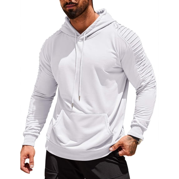COOFANDY Mens Hoodie Casual Drawstring Athletic Hoodies Hooded Pullover Sweatshirts with Pocket