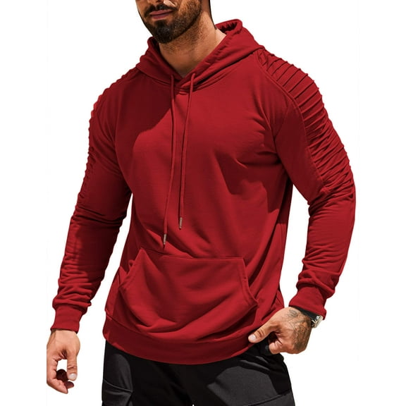 COOFANDY Mens Hoodie Casual Drawstring Athletic Hoodies Hooded Pullover Sweatshirts with Pocket