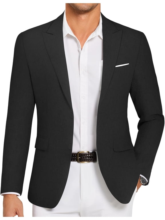 Mens Business Casual Blazer Slim Fit Sport Coat Wedding Dinner Holiday Tuxedo Jacket