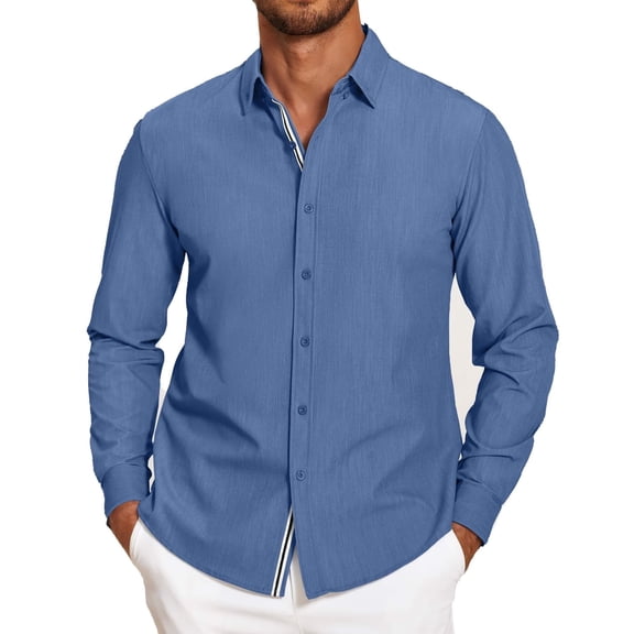 COOFANDY Mens Button Up Shirts Long Sleeve Casual Dress Shirts for Men Long Sleeve