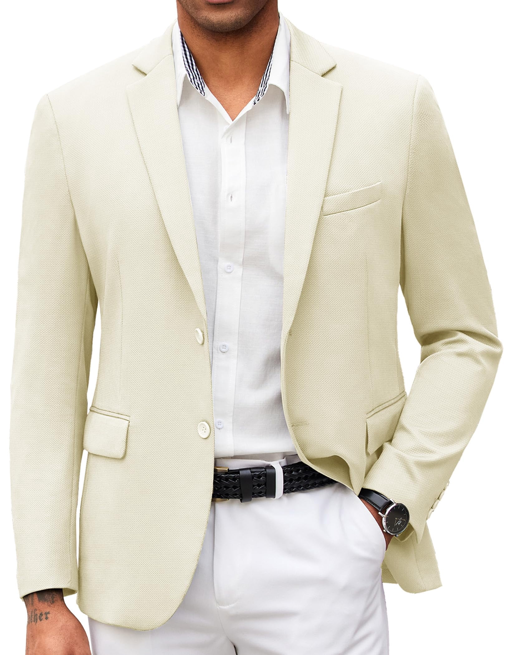COOFANDY Mens Casual Blazer Jacket Suit Jacket Big and Tall Two Buttons ...