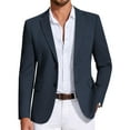 thumbnail image 1 of COOFANDY Mens Casual Blazer Knit Sport Coat Lightweight Two Button Suit Jacket, 1 of 6