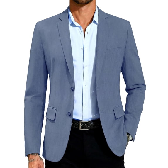 COOFANDY Mens Casual Blazer Slim Fit Formal Business Suit Jacket Two Button Lightweight