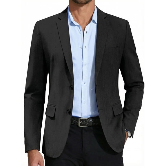 COOFANDY Mens Casual Blazer Slim Fit Formal Business Suit Jacket Two Button Lightweight