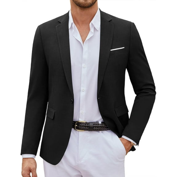 COOFANDY Mens Casual Blazer Suit Jackets Slim Fit One Button Sport Coats Lightweight Business Sports Jackets