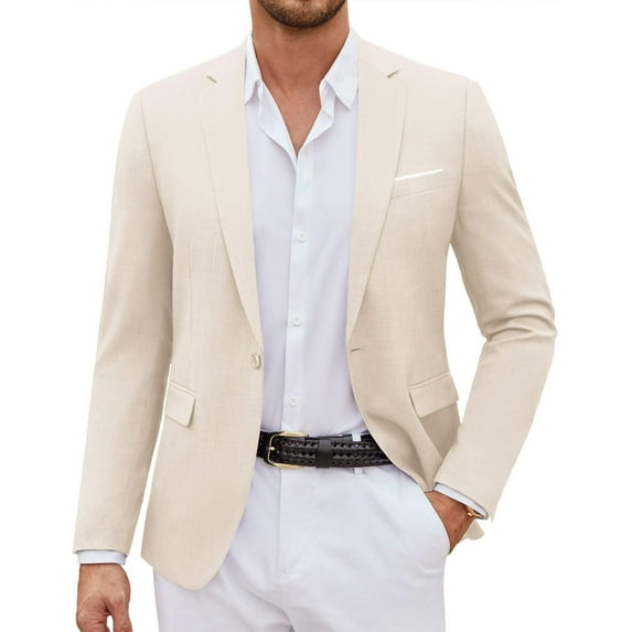 COOFANDY Men's Casual Slim Fit Blazers Sport Coats One Button Notch Lapel Business Suit Coats for Men