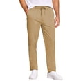 thumbnail image 1 of COOFANDY Men's Casual Drawstring Pants Regular Fit Lightweight Stretch Joggers Pants Elastic Waist Twill Pants, 1 of 8