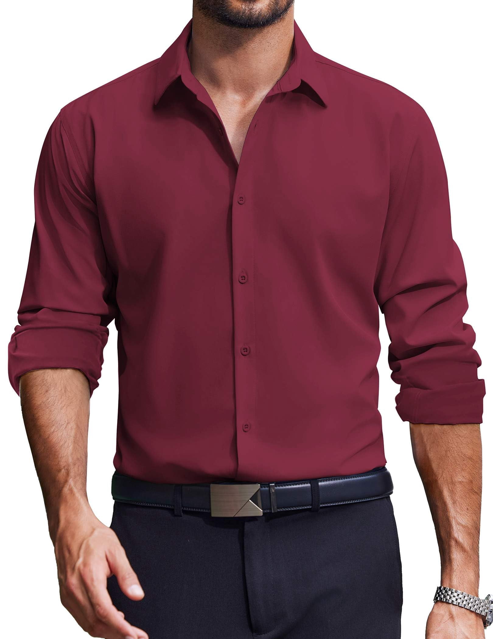 COOFANDY Mens Casual Dress Shirts Button Down Shirt Long Sleeve ...