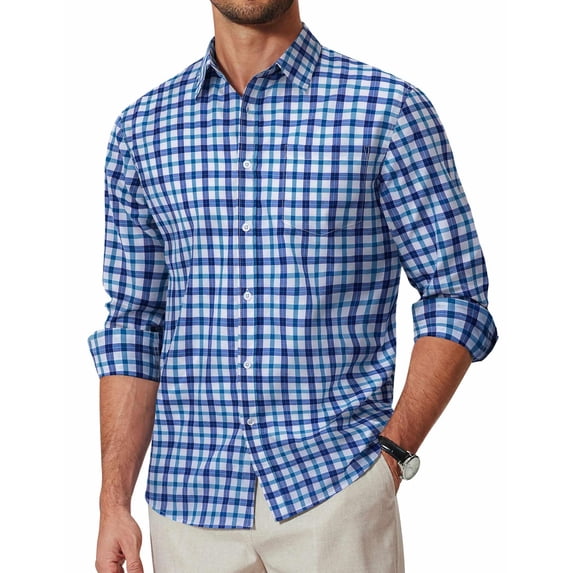 COOFANDY Mens Casual Dress Shirts Casual Patterned Dress Shirts Regular Fit Button Down Shirt