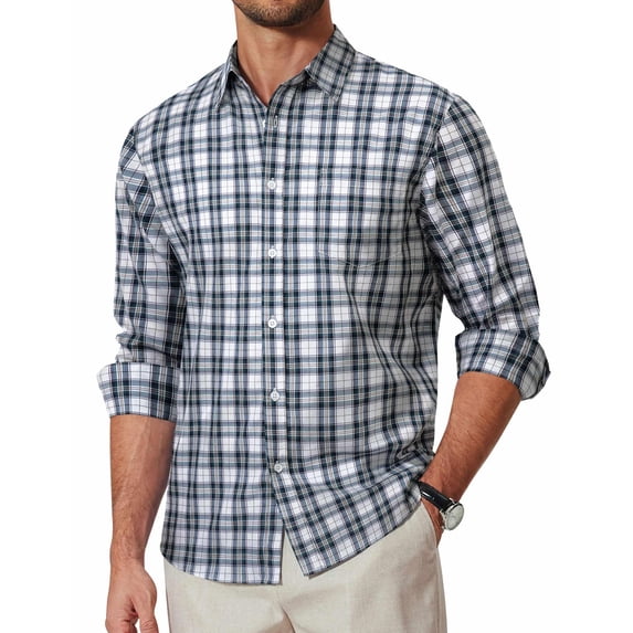 COOFANDY Mens Casual Dress Shirts Casual Patterned Dress Shirts Regular Fit Button Down Shirt