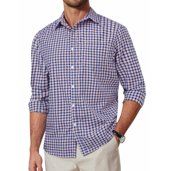 COOFANDY Mens Casual Dress Shirts Casual Patterned Dress Shirts Regular Fit Button Down Shirt