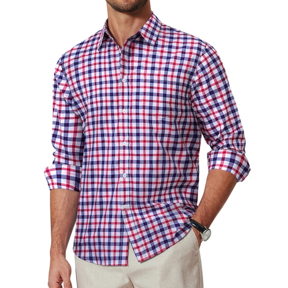 COOFANDY Mens Casual Dress Shirts Casual Patterned Dress Shirts Regular Fit Button Down Shirt