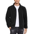 thumbnail image 1 of COOFANDY Men's Lightweight Polar Fleece Full Zip Jacket Casual Warm Outdoor Coat with Pockets, 1 of 7