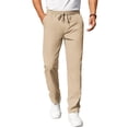 thumbnail image 1 of COOFANDY Mens Casual Pants Elastic Waist Chino Pants Lightweight Drawstring Pants with Pockets, 1 of 6
