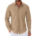 thumbnail image 1 of COOFANDY Mens Casual Shirt Long Sleeve Button Down Untucked Shirts Dress Shirt, 1 of 6