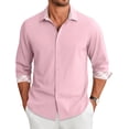 thumbnail image 1 of COOFANDY Mens Casual Shirts Long Sleeve Button Down Shirt Untucked Dress Shirts for Men, 1 of 6