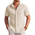 thumbnail image 1 of COOFANDY Mens Casual Shirts Short Sleeve Button Down Shirts Fashion Casual Linen Shirts for Men, 1 of 6