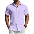 thumbnail image 1 of COOFANDY Mens Casual Shirts Short Sleeve Untucked Casual Dress Shirts, 1 of 6