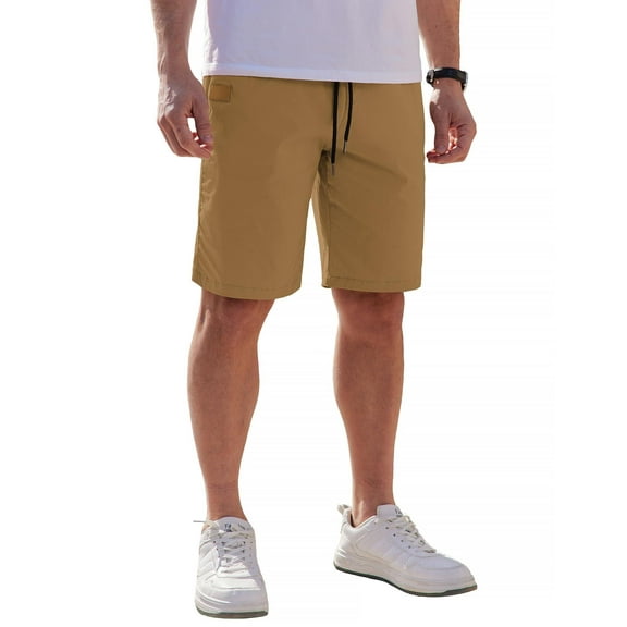 COOFANDY Men Casual Shorts Cotton Stretch Waist Chino Shorts Summer Beach Vacation Travel
