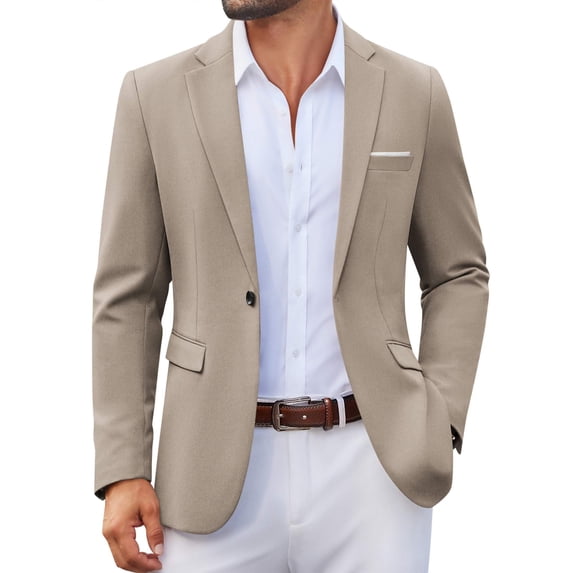 COOFANDY Mens Casual Sport Coat Blazer One Button Lightweight Suit Jackets