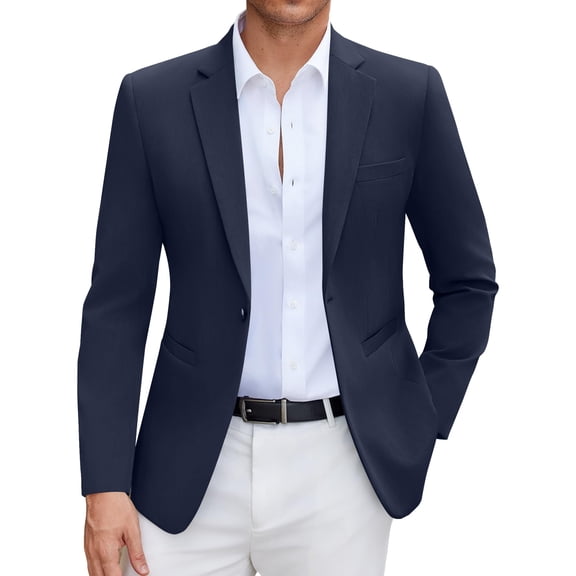 COOFANDY Mens Casual Sport Coats Fitted Fashion Blazer One Button Lightweight Suit Jacket