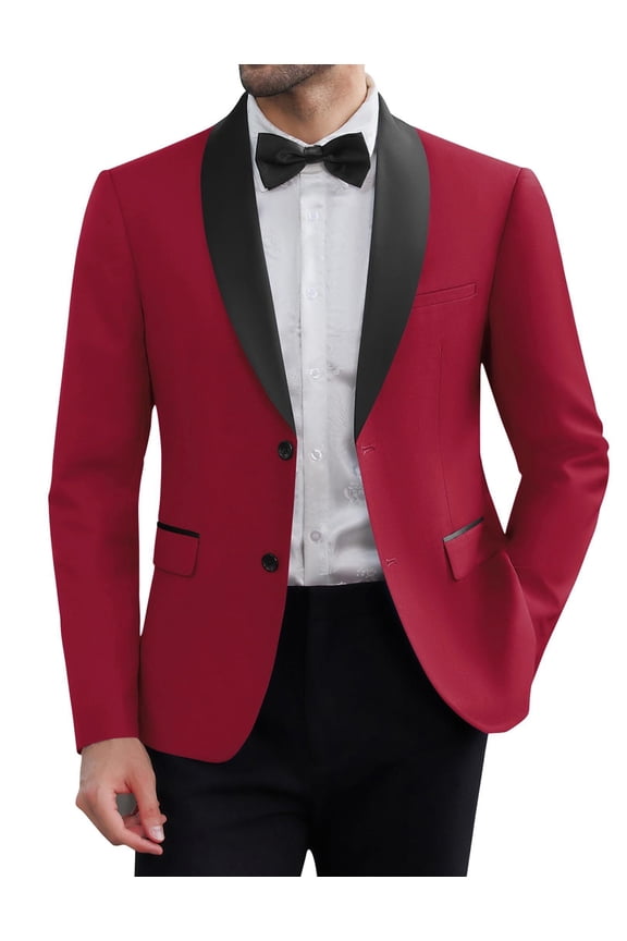 Mens Casual Suit Blazer Jackets Lightweight Tuxedo Jacket Regular Fit