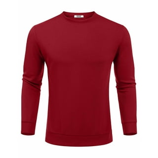 COOFANDY Mens Crewneck Sweatshirts Long Sleeve Basic Pullover Shirts Twill Textured Soild Casual Tops DER XXL
