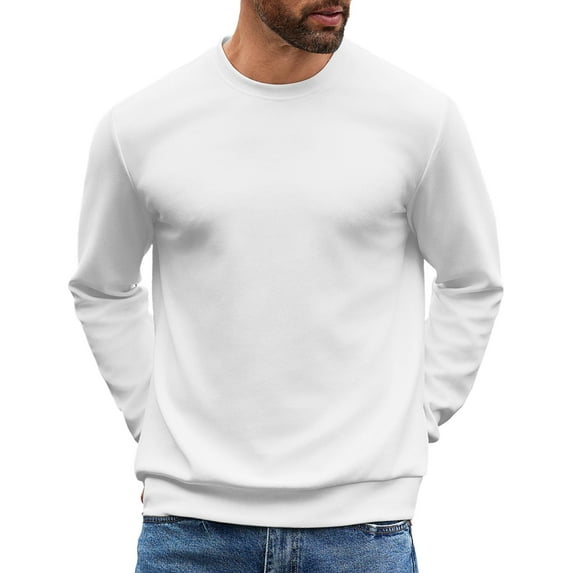 COOFANDY Mens Pullover Sweater for men Long Sleeve Shirts for Men Basic Pullover Shirts Twill Textured Soild Casual Tops