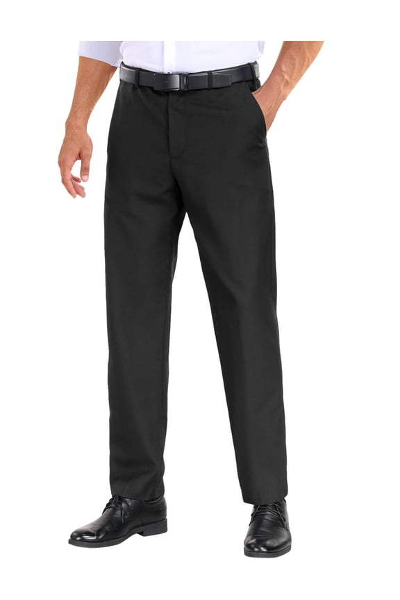 Mens Dress Pants Expandable Waist Wrinkle Free Suit Pants Flat Front Casual Dress Slacks